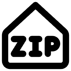 Zip Code Address Icon from Core Remix Set