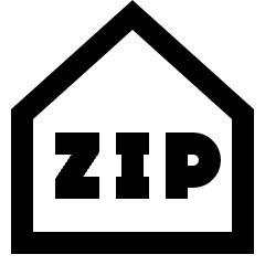 Zip Code Address Icon from Sharp Line Set