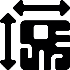 Real Estate Dimensions Block Icon from Ultimate Bold Set