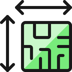 Real Estate Dimensions Block Icon from Ultimate Colors Set