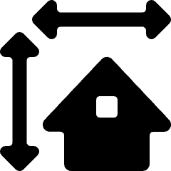 Real Estate Dimensions House Icon from Ultimate Bold Set