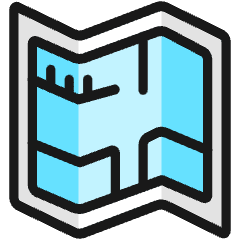 Real Estate Dimensions Map Icon from Ultimate Colors Set