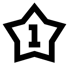 1 Star Icon from Sharp Line - Streamline Material Set