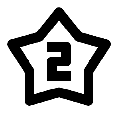 2 Star Icon from Outlined Line - Streamline Material Set