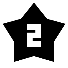 2 Star Fill Icon from Sharp Fill - Streamline Material Set