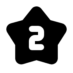 2 Star Fill Icon from Rounded Fill - Streamline Material Set