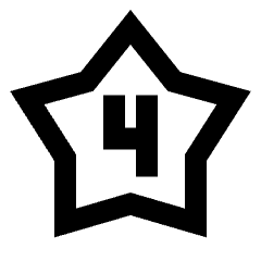 4 Star Icon from Sharp Line - Streamline Material Set