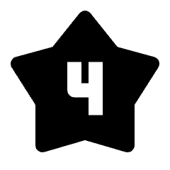 4 Star Fill Icon from Outlined Fill - Streamline Material Set