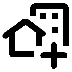 Add Home Work Icon from Rounded Line - Streamline Material Set