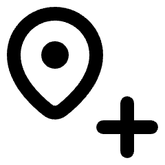 Add Location Alt Icon from Rounded Line - Streamline Material Set