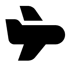 Airplane Fill Icon from Outlined Fill - Streamline Material Set