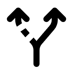 Alt Route Fill Icon from Rounded Fill - Streamline Material Set