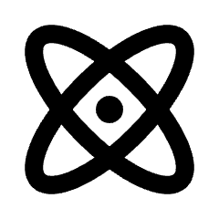 Atom Icon from Outlined Line - Streamline Material Set