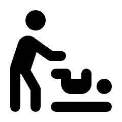 Baby Changing Station Icon from Rounded Line - Streamline Material Set