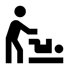 Baby Changing Station Icon from Sharp Line - Streamline Material Set