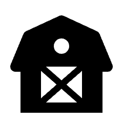 Barn Fill Icon from Outlined Fill - Streamline Material Set