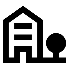 Building Real Estate Icon from Sharp Line - Streamline Material Set