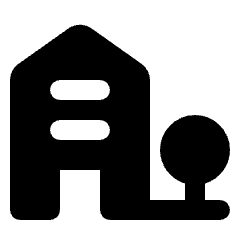 Building Real Estate Fill Icon from Rounded Fill - Streamline Material Set