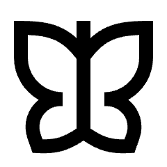 Butterfly Icon from Outlined Line - Streamline Material Set