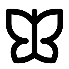 Butterfly Icon from Rounded Line - Streamline Material Set