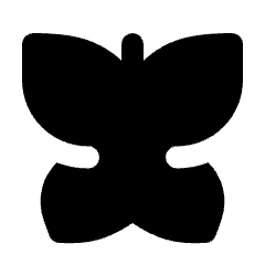 Butterfly Fill Icon from Rounded Fill - Streamline Material Set