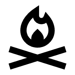 Campfire Icon from Sharp Line - Streamline Material Set