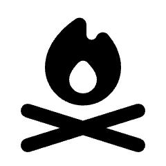 Campfire Fill Icon from Rounded Fill - Streamline Material Set