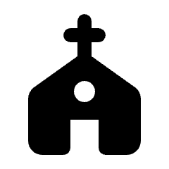 Church Fill Icon from Rounded Fill - Streamline Material Set