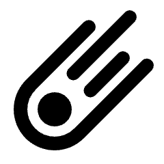 Comet Icon from Rounded Line - Streamline Material Set