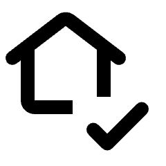 Confirm Home Icon from Rounded Line - Streamline Material Set