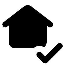 Confirm Home Fill Icon from Rounded Fill - Streamline Material Set