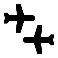 Connecting Airports Fill Icon from Sharp Fill - Streamline Material Set