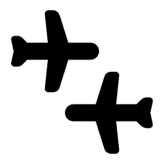 Connecting Airports Fill Icon from Rounded Fill - Streamline Material Set