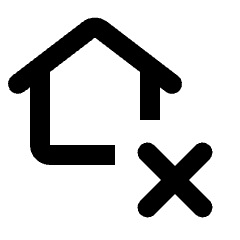 Delete Home Icon from Rounded Line - Streamline Material Set