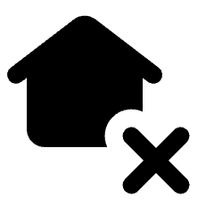 Delete Home Fill Icon from Rounded Fill - Streamline Material Set