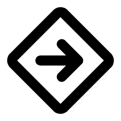 Directions Alt Icon from Rounded Line - Streamline Material Set