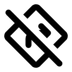 Directions Off Icon from Rounded Line - Streamline Material Set