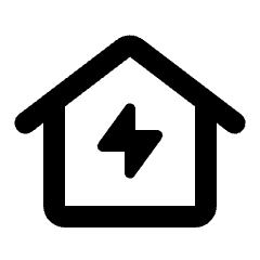 Eco House Icon from Rounded Line - Streamline Material Set