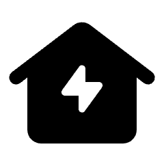 Eco House Fill Icon from Rounded Fill - Streamline Material Set