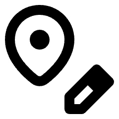 Edit Location Icon from Rounded Line - Streamline Material Set