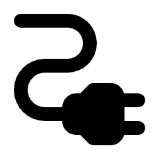 Electrical Services Fill Icon from Rounded Fill - Streamline Material Set