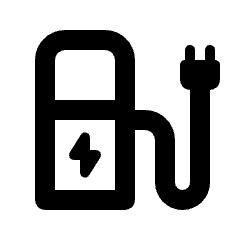 Ev Station Icon from Rounded Line - Streamline Material Set