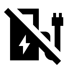 Ev Station Off Fill Icon from Sharp Fill - Streamline Material Set