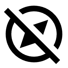 Explore Off Icon from Sharp Line - Material Pro Set