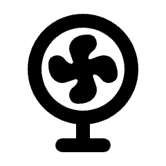 Fan Icon from Rounded Line - Streamline Material Set