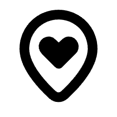 Favorite Location Icon from Rounded Line - Streamline Material Set