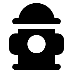 Fire Hydrant Fill Icon from Rounded Fill - Material Pro Set