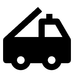 Fire Truck Fill Icon from Outlined Fill - Streamline Material Set