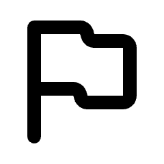 Flag Icon from Rounded Line - Material Pro Set