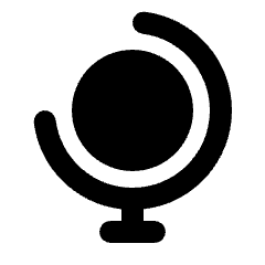 Globe Alt Fill Icon from Rounded Fill - Streamline Material Set